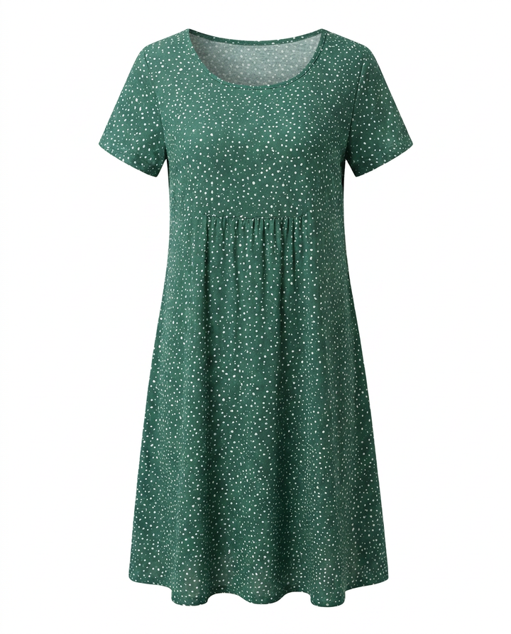 Romy | V-Neck Short Sleeve Midi Dress