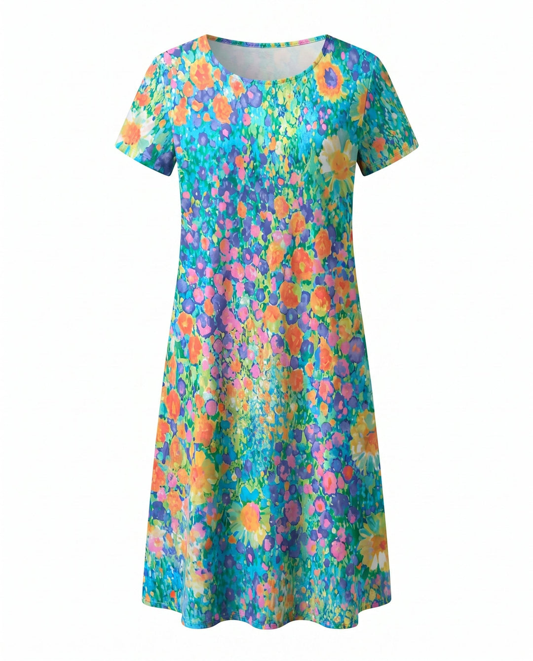 Romy | V-Neck Short Sleeve Midi Dress