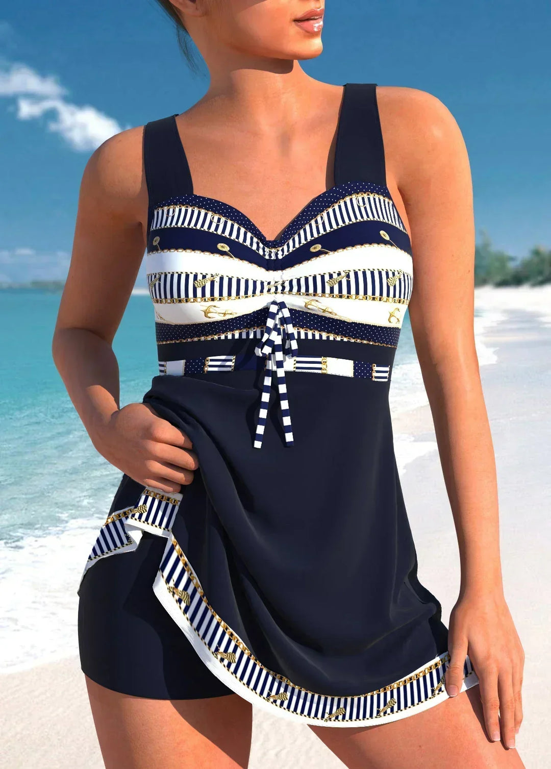 MARINA | Nautical One-Piece Swimsuit