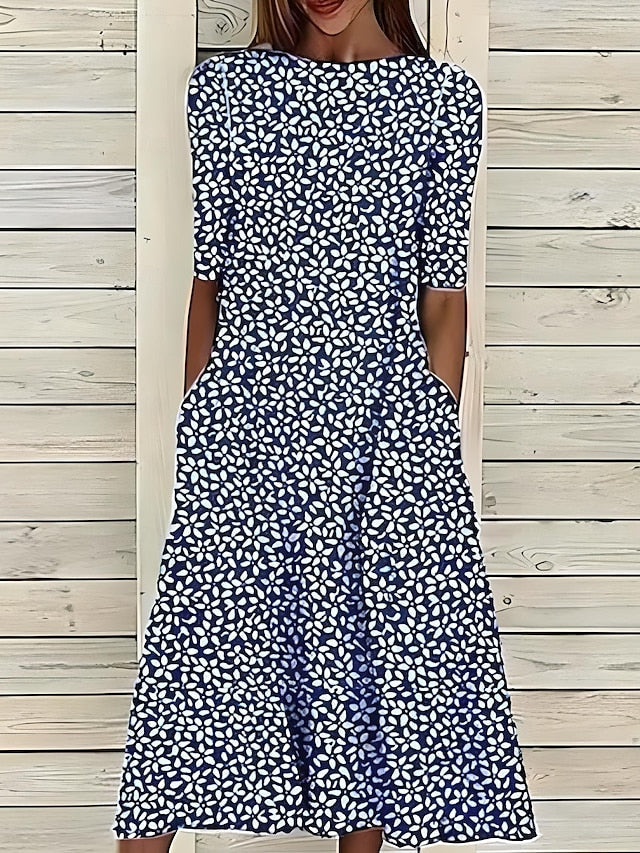 Nancy | Coastal Floral Midi Dress
